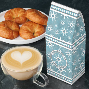 Southwest Winter Snowflakes Pattern Personalized Roasted Coffee