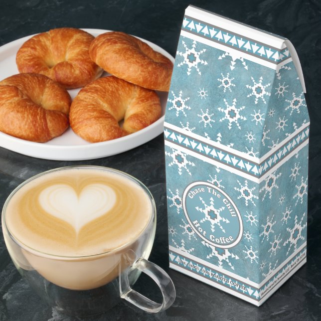Southwest Winter Snowflakes Pattern Personalized Roasted Coffee (Breakfast)