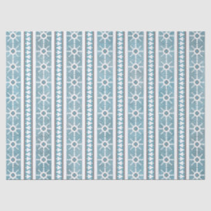 Southwest Winter Snowflakes & Pine Trees Blue Tissue Paper