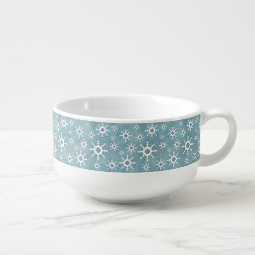 Southwest Winter Snowflakes Soup Mug