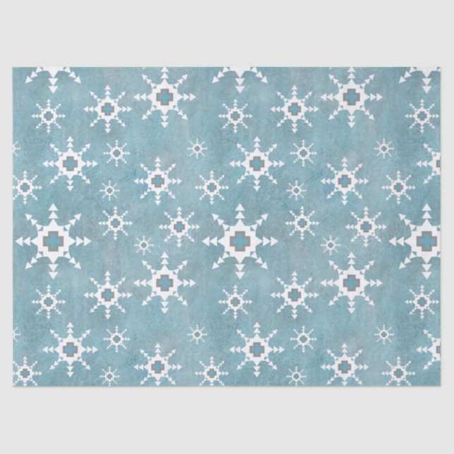 Southwest Winter Snowflakes Tissue Paper (Front)