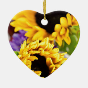 Southwest Yellow Sunflower Ceramic Ornament