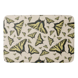 Southwest Yellow Swallowtail Butterflies All Over Bath Mat