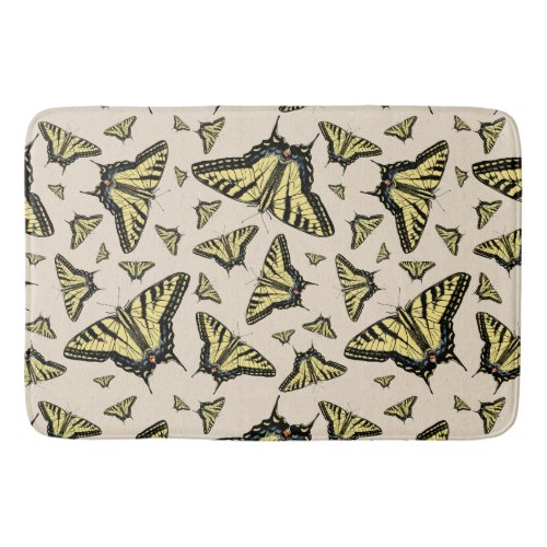 Southwest Yellow Swallowtail Butterflies All Over  Bath Mat