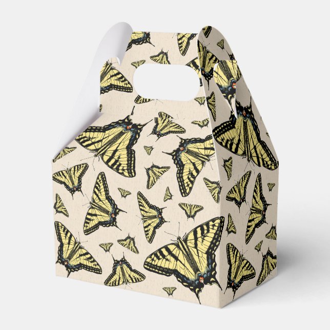Southwest Yellow Swallowtail Butterflies All Over Favor Boxes (Front Side)
