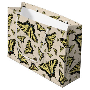 Southwest Yellow Swallowtail Butterflies All Over  Large Gift Bag
