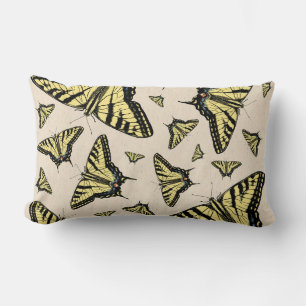 Southwest Yellow Swallowtail Butterflies All Over Lumbar Pillow