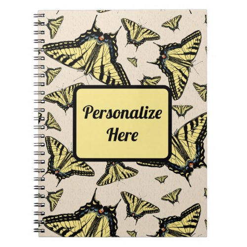 Southwest Yellow Swallowtail Butterflies All Over  Notebook