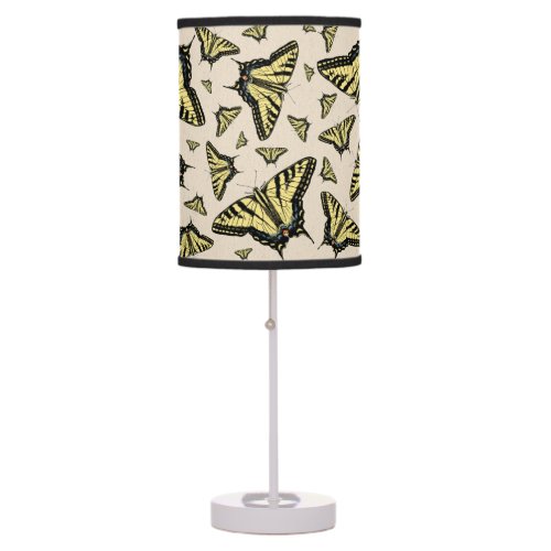 Southwest Yellow Swallowtail Butterflies All Over  Table Lamp