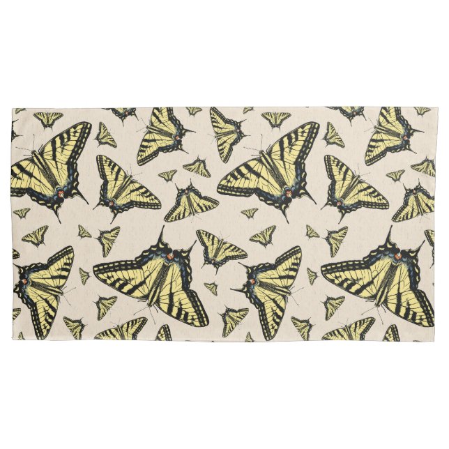 Southwest Yellow Swallowtail Butterflies King Pillow Case (Front-Left)