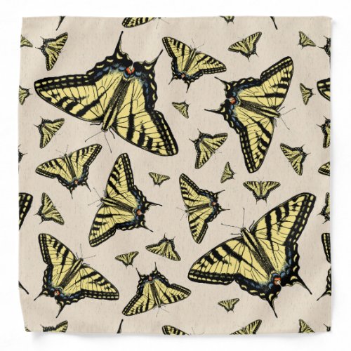 Southwest Yellow Swallowtail Butterflies Pattern Bandana
