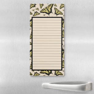 Southwest Yellow Swallowtail Butterflies Pattern Magnetic Notepad