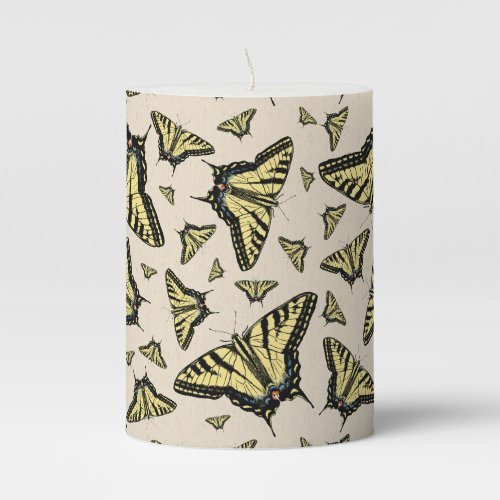 Southwest Yellow Swallowtail Butterflies Small Pillar Candle