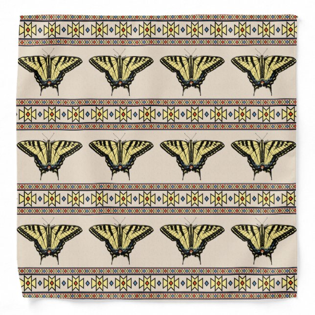 Southwest Yellow Swallowtail Butterfly Bandana (Front)