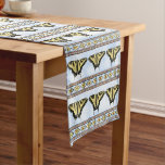 Southwest Yellow Swallowtail Butterfly Blue Short Table Runner
