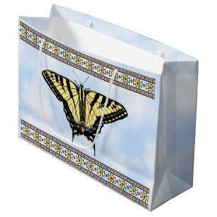 Southwest Yellow Swallowtail Butterfly Blue Sky Large Gift Bag