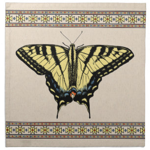 Southwest Yellow Swallowtail Butterfly Cloth Napkin