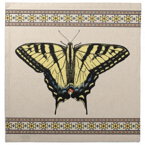 Southwest Yellow Swallowtail Butterfly Cloth Napkin