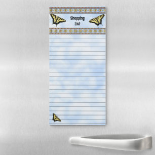 Southwest Yellow Swallowtail Butterfly Custom Magnetic Notepad