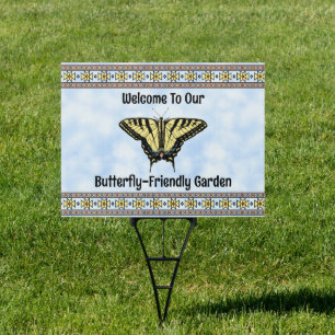 Southwest Yellow Swallowtail Butterfly Customize Sign