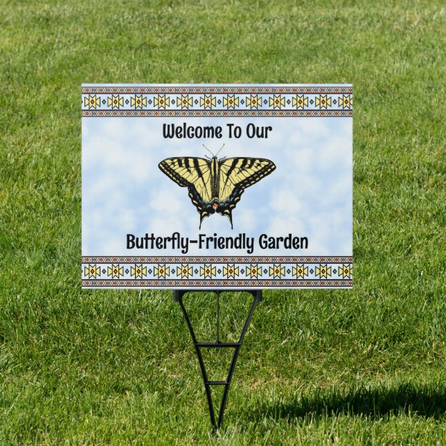 Southwest Yellow Swallowtail Butterfly Customize Sign (Insitu)