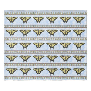 Southwest Yellow Swallowtail Butterfly Design King Duvet Cover