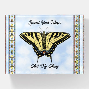 Southwest Yellow Swallowtail Butterfly Personalize Paperweight