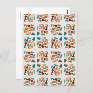 Southwestern Abstract Earth Tone Pattern Art Postcard