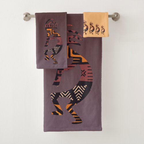 Southwestern Abstract Kokopelli Bath Towel Set