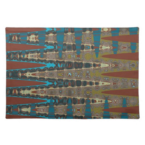 Southwestern Abstract Mosaic Zigzag Cloth Placemat