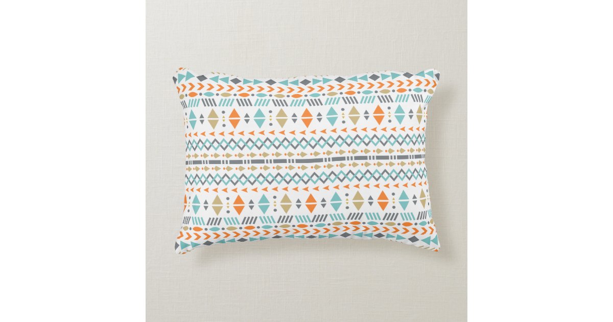 Southwestern Accent Pillow Modern Geometric Tribal Zazzle Com