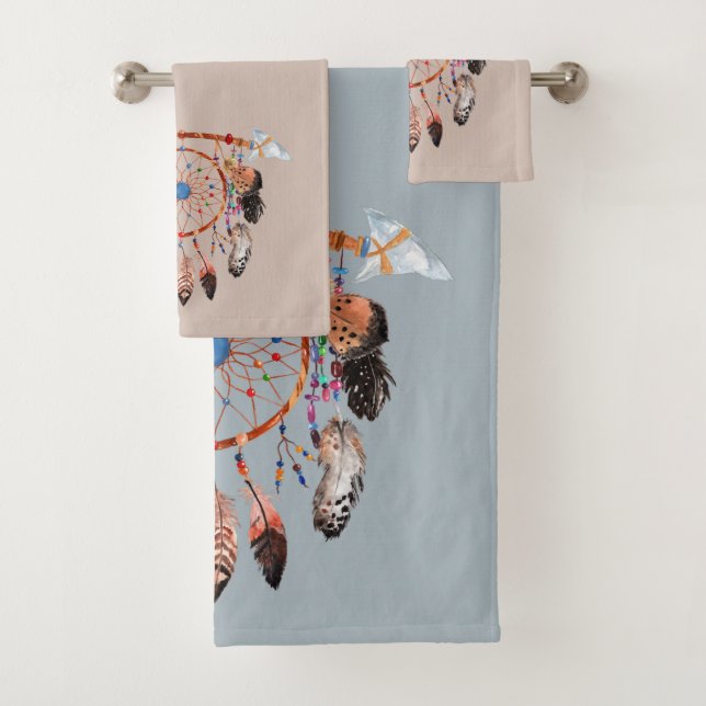 Southwestern American Indian Dreamcatcher Bath Towel Set (Insitu)