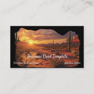 Southwestern Arizona Desert Sunset Business Card