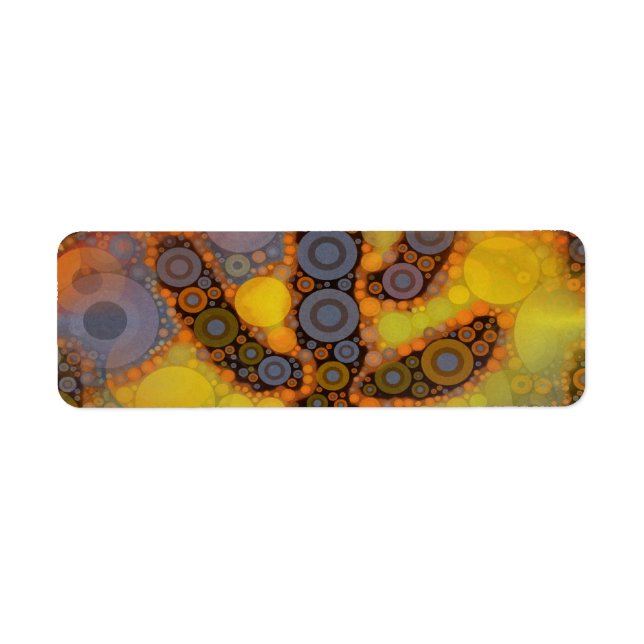 Southwestern Arizona Saguaro Cactus Mosaic Design Label (Front)