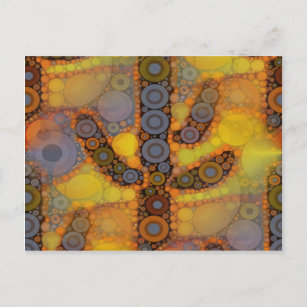 Southwestern Arizona Saguaro Cactus Mosaic Design Postcard