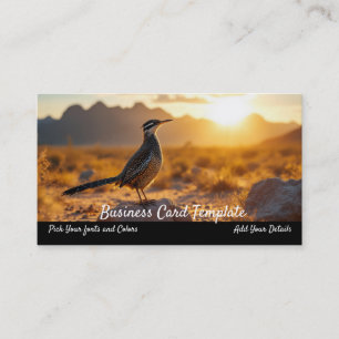 Southwestern Arizona Sunrise Roadrunner Business Card