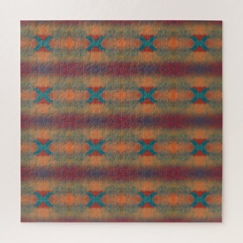 Southwestern Art Inspired Horizontal Pattern Jigsaw Puzzle
