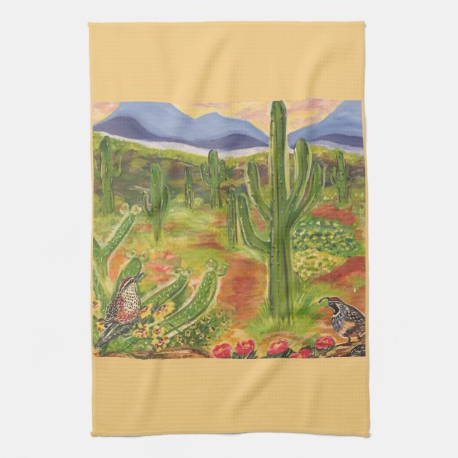 Southwestern Art Kitchen Towel (Vertical)