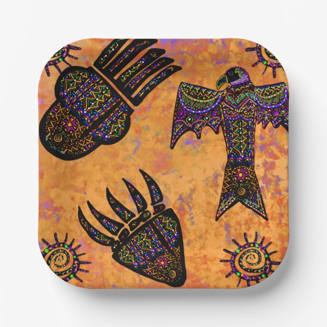 Southwestern Art Paper Plates (Front)