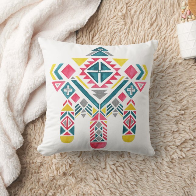 Southwestern Art Throw Pillow (Blanket)