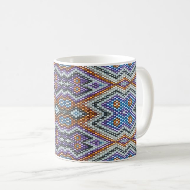 Southwestern Bead Art Coffee Mug (Front Right)