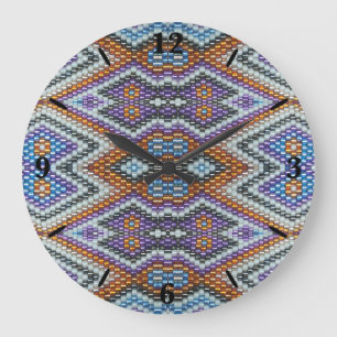 Southwestern Bead Art Large Clock