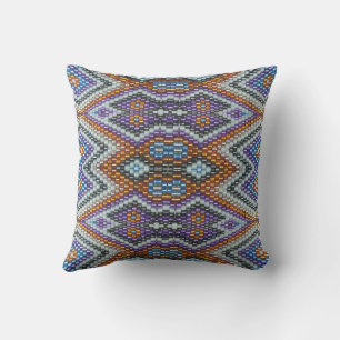 Southwestern Bead Art Throw Pillow
