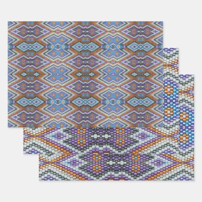 Southwestern Bead Art Wrapping Paper Sheets (Set)