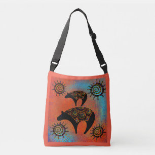 SOUTHWESTERN  BEAR  ART      CROSSBODY BAG