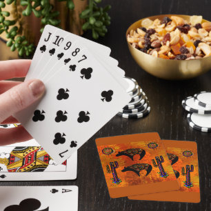 Southwestern Bear Art Poker Cards