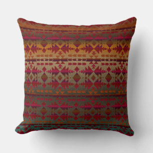 Southwestern Beauty Tribal Ombre Style Throw Pillow