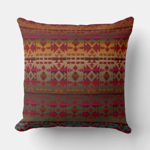 Southwestern Beauty  Tribal Ombre Style Throw Pillow