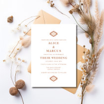 Southwestern Boho Desert Wedding Invitation