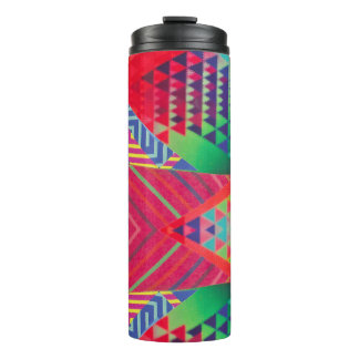 southwestern borders and triangles collage thermal tumbler
